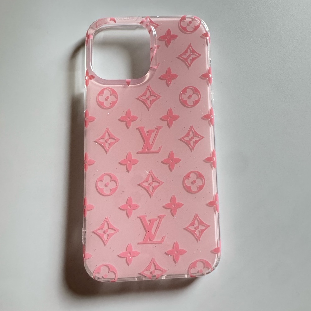 Pink Monogram Phone Case